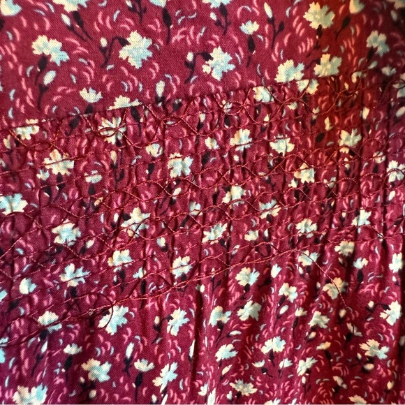 Maeve by Anthropologie Calico Purple 3/4 Sleeve Button Down Shirt - Picture 6 of 9